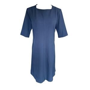 NWT MM Lafleur dress Emily 2.0 Galaxy Blue Sz 10 Classic Quiet Luxury Minimalist